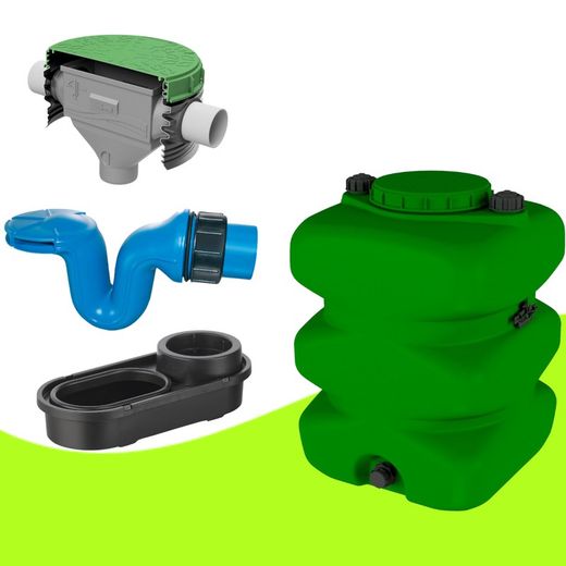 Depósito agua pluvial  550 Litros Kit basic