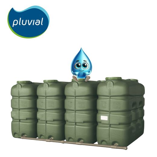 Depósito agua pluvial con filtros 2000 Litros